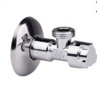 Кран угловой хромированный для смесителя с кран-буксой 1/2"х3/4" ICMA
