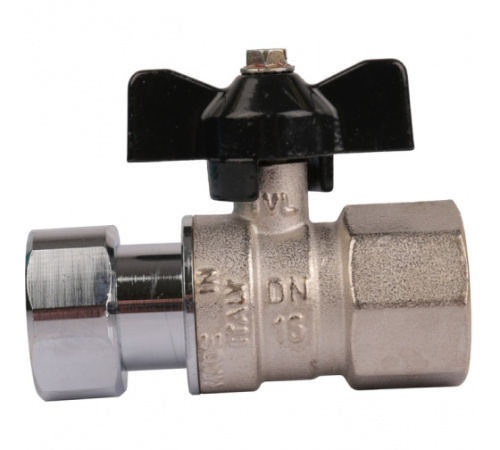 STOUT Кран шаровой с накидной гайкой ВР  3/4 х 3/4