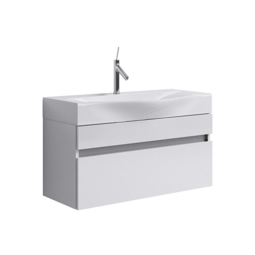 Тумба подвесная Bergamo 100 + умывальник Bergamo 100 AQWELLA