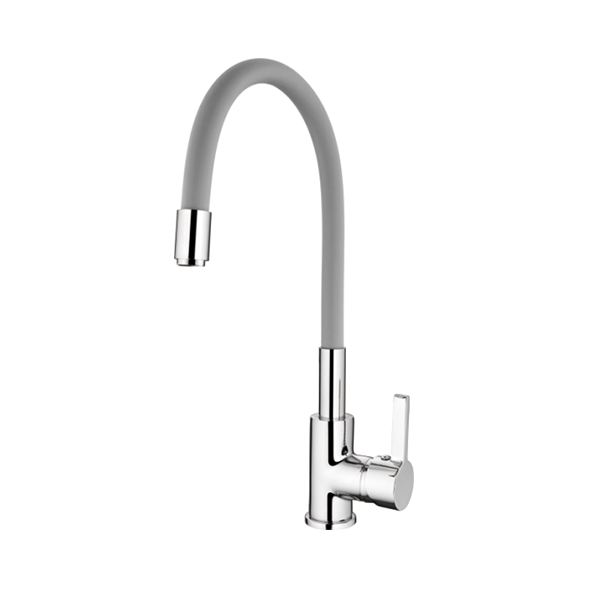 Фотография Смеситель кухня L4898-9 гибкий шланг серый LEDEME