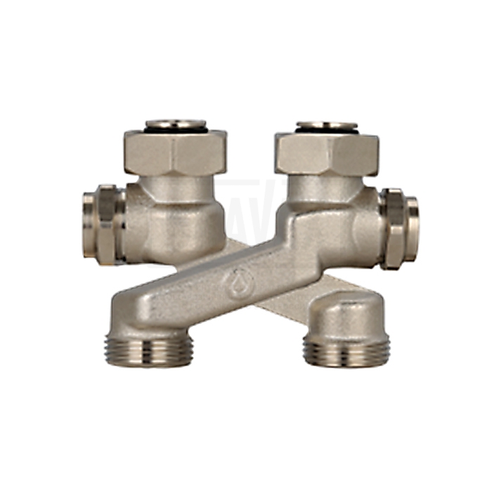 Фотография Узел нижнего подключения Х-образный 3/4"x3/4"EK GAPPO /50/10 шт.уп/