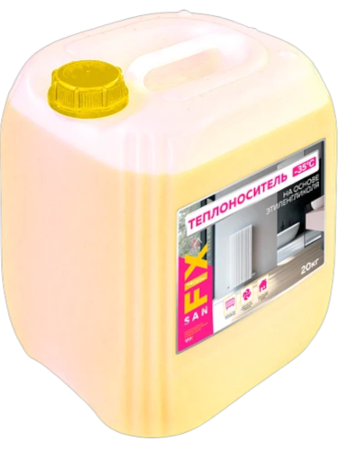 Теплоноситель -35°C этиленгликоль 20 кг, SANFIX (с силикатными присадками)