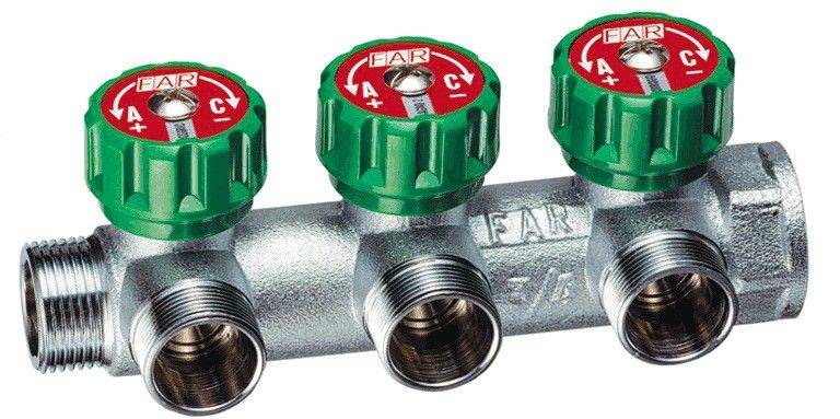 Фотография Коллектор 1*x3 выхода скрытый с концовками на 16 FAR