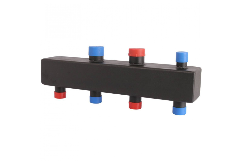 Фотография ROMMER Стальной распределительный коллектор 2 отопительных контура 1х1 1/4"