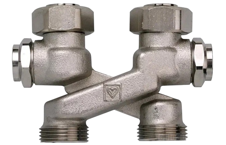 Фотография Узел нижнего подключения Х-образный 3/4"x3/4"EK GAPPO /50/10 шт.уп/