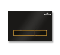 Пластиковая клавиша смыва Lavinia Boho RelFix 38050803, цвет матовый черный / золотой глянец