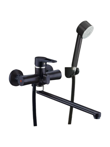 Смеситель для ванны PUD7-A045YB чёрный ZEGOR