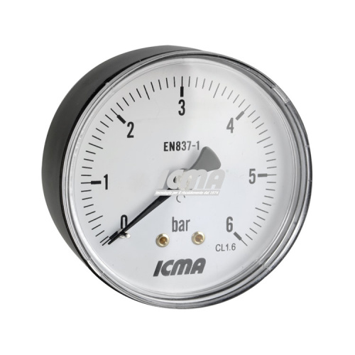Манометр Dy 63 с задним подключением 1/4" (0-10 Атм) ICMA