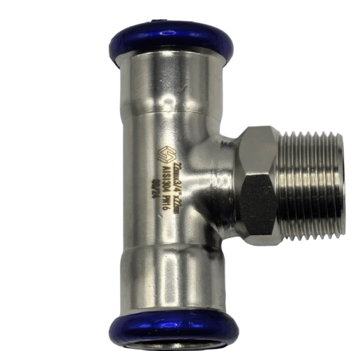 Пресс-тройник НР из нержавеющей стали MVI 28x1/2 M