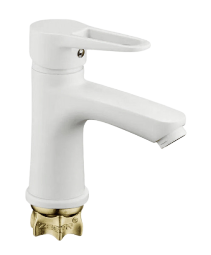 Смеситель для раковины PUD1-A045YW белый ZEGOR