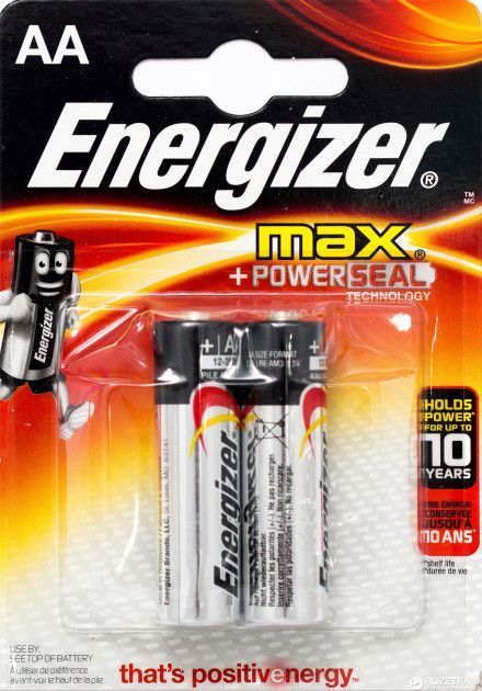 Фотография Батарейка  Energizer LR06 AA Alkaline MAX  BL2 (блистер 2 шт)