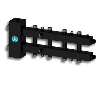 Гидравлический разделитель с коллектором 5 контуров 11/4НРх1НРх1/2ВР СЕВЕР-М5 (70 кВт)