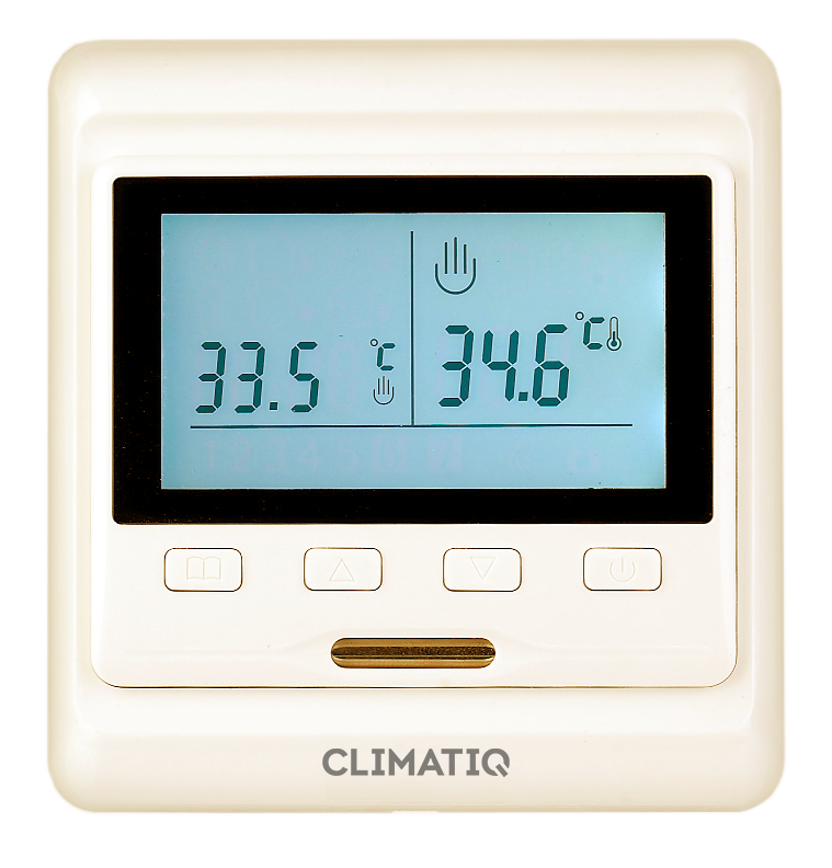 Фотография Терморегулятор электронный программируемый CLIMATIQ PT (белый)