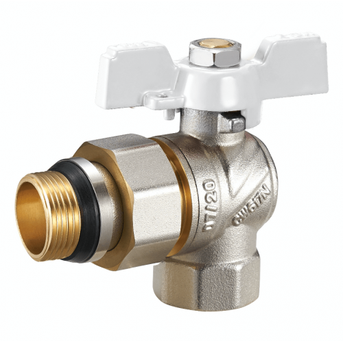 Кран шаровый с американкой угловой ВР/НР  1/2" бабочка ZEGOR (с антипротечкой) /90/15 шт.уп./