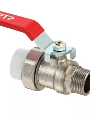Кран шаровый рычаг НР 40 х 1 1/4 с переходом на трубу PPR RTP Кран шаровый рычаг НР 40 х 1 1/4 с переходом на трубу PPR RTP