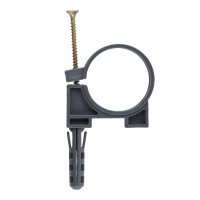 Хомут канализ. 50 с дюбелем серый