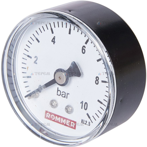 ROMMER Манометр аксиальный. Корпус Dn 50 мм 1/4 , 0...10 бар, кл.2.5