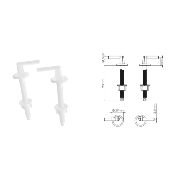 Фотография Крепление для крышки унитаза ZEGOR