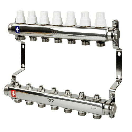 Коллектор в сборе RTP нерж, б/расходомеров, 7 вых