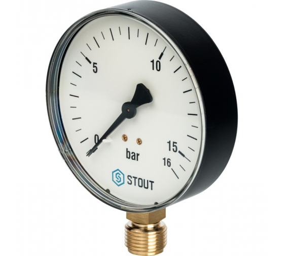 Фотография Манометр радиальный 50 мм  6 bar 1/4" STOUT