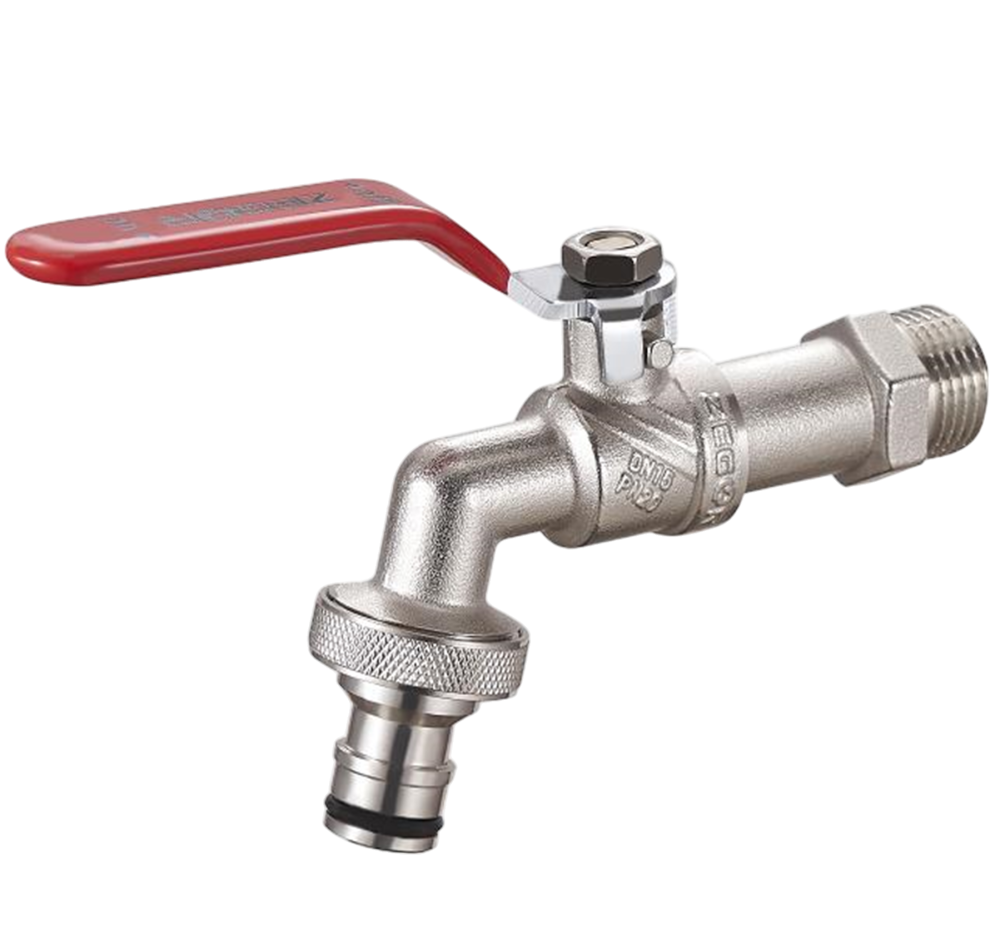 Фотография Кран шаровой НР 1/2" водоразборный ZEGOR (с быстрым съёмом) /72/18 шт.уп./