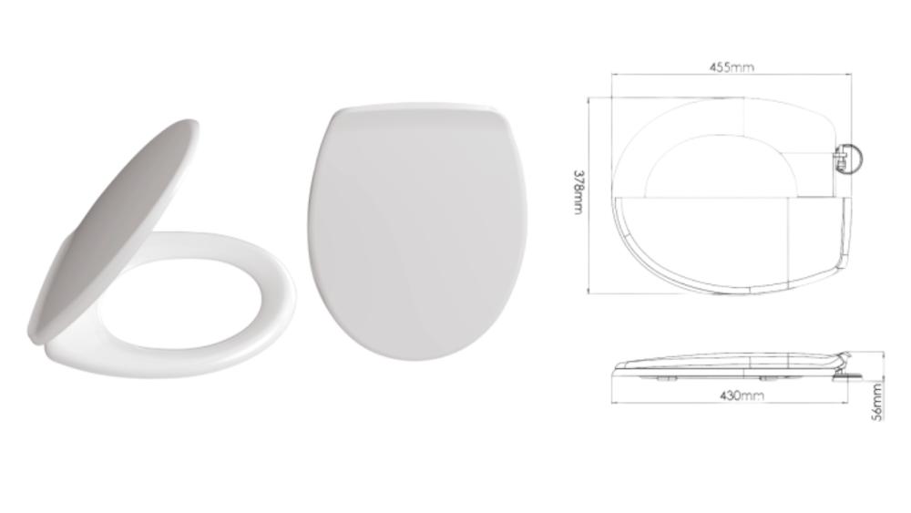 Фотография Сиденье для унитаза 378-455мм King ZEGOR