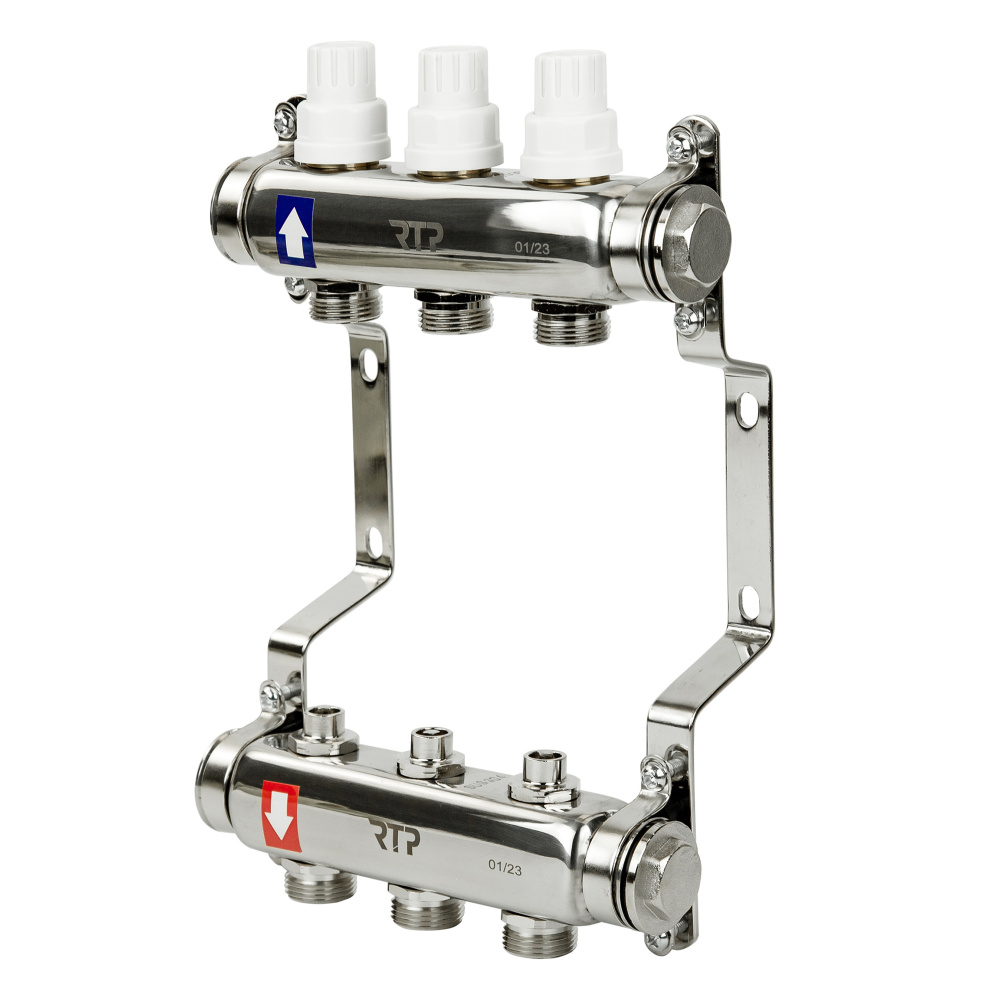 Фотография Коллектор в сборе нерж,  3 выхода, без расходомеров RTP