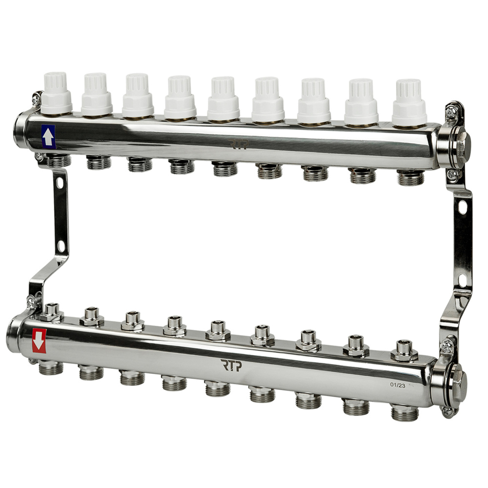 Фотография Коллектор в сборе RTP нерж, б/расходомеров, 9 вых