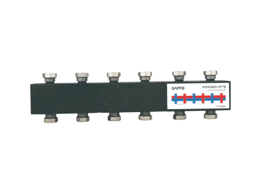 Коллектор G1.1/2" на 6 выходов в теплоизоляции GAPPO