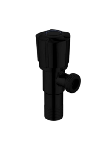 Вентиль ручной НР/НР  1/2"х1/2" для сантех. приборов ZEGOR (чёрный) /100/1 шт.уп./