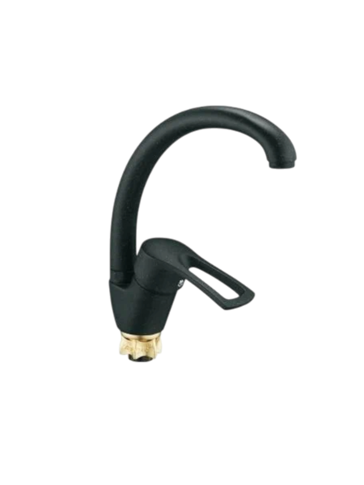 Фотография Смеситель для кухни YUB4-A181KB чёрный матовый гранит ZEGOR