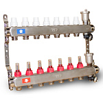 Коллектор в сборе нерж.  7 выходов, с расходомерами, обвязка RTP