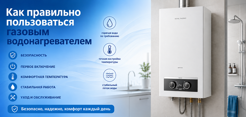 Как правильно пользоваться газовым водонагревателем