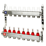 Коллектор в сборе нерж,  8 выходов, с расходомерами RTP