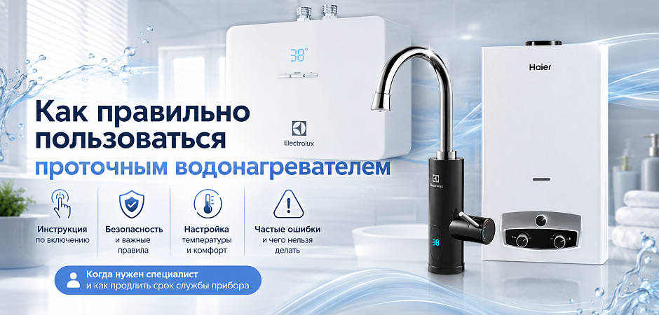 Как правильно пользоваться проточным водонагревателем: инструкция