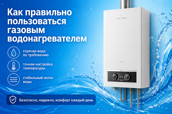 Как правильно пользоваться газовым водонагревателем