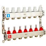 Коллектор в сборе нерж,  7 выходов, с расходомерами RTP