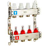 Коллекторная группа RTP нерж, с расходомерами, 4 вых