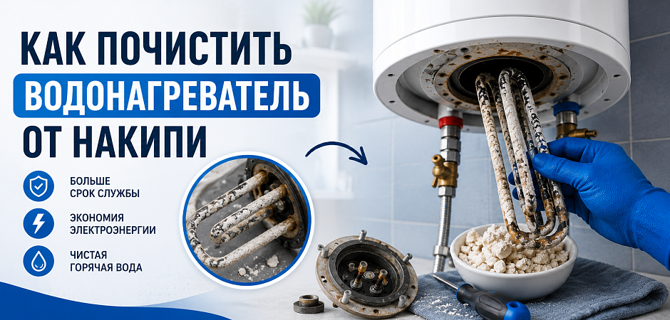 Как почистить водонагреватель от накипи