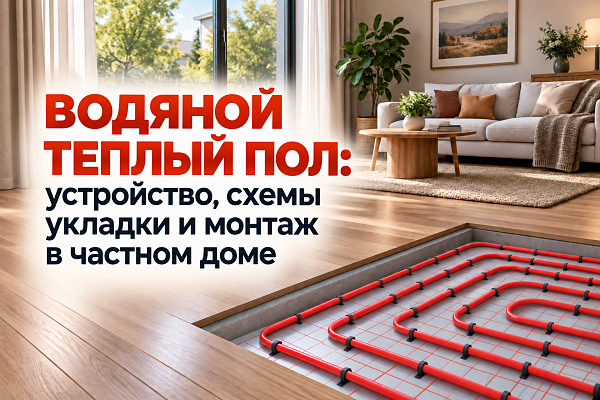 Водяной теплый пол: устройство, схемы укладки и монтаж в частном доме