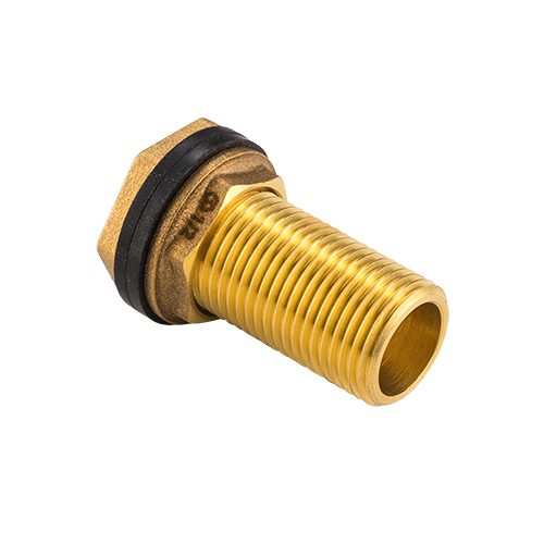 Штуцер латунный врезной в бак НР  1/2" MVI Штуцер латунный врезной в бак НР  1/2" MVI