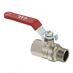 Кран шаровый латунный ВР/НР  1/2" PN40 ручка сталь RTP /70/10 шт.уп./ Кран шаровый латунный ВР/НР  1/2" PN40 ручка сталь RTP /70/10 шт.уп./