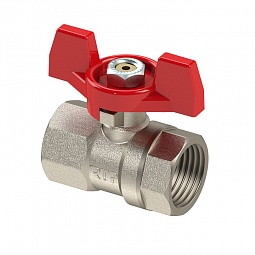 Кран шаровый латунный  ВР/ВР  1/2" PN25 бабочка RTP /80/10 шт.уп/ Кран шаровый латунный  ВР/ВР  1/2" PN25 бабочка RTP /80/10 шт.уп/