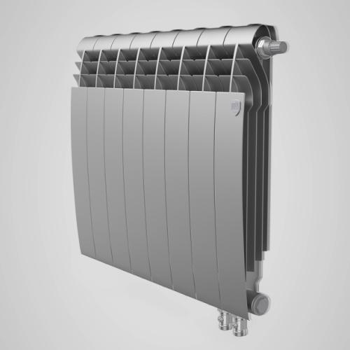 Радиатор биметаллический(нижн. подкл.) 500/87 мм  6 секции Biliner/VDR/Silver Satin ROYAL THERMO Радиатор биметаллический(нижн. подкл.) 500/87 мм  6 секции Biliner/VDR/Silver Satin ROYAL THERMO