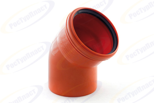 Отвод наружной канализации 110/45° РТП /50 шт.уп/ Отвод наружной канализации 110/45° РТП /50 шт.уп/